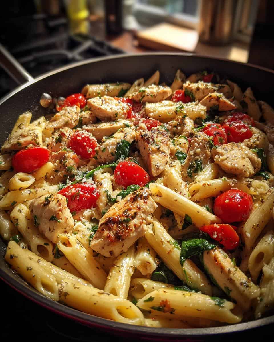 Hähnchen Pasta Pfanne schnell zubereitet - detail 2