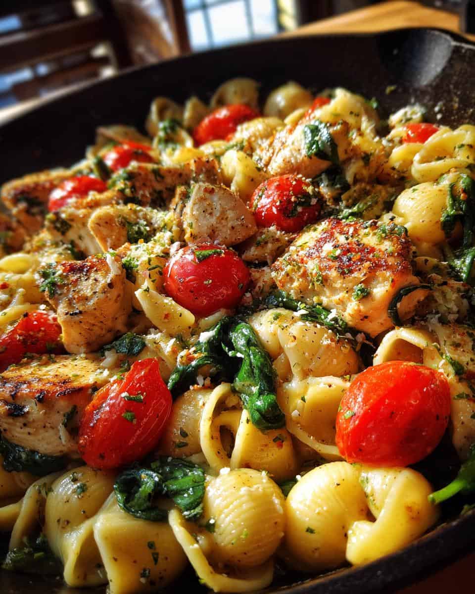 Hähnchen Pasta Pfanne schnell zubereitet - detail 3