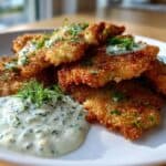 Kohlrabischnitzel mit Joghurt Aioli