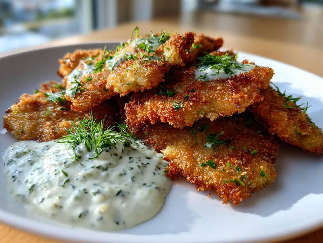 Kohlrabischnitzel mit Joghurt Aioli: Genial Lecker!