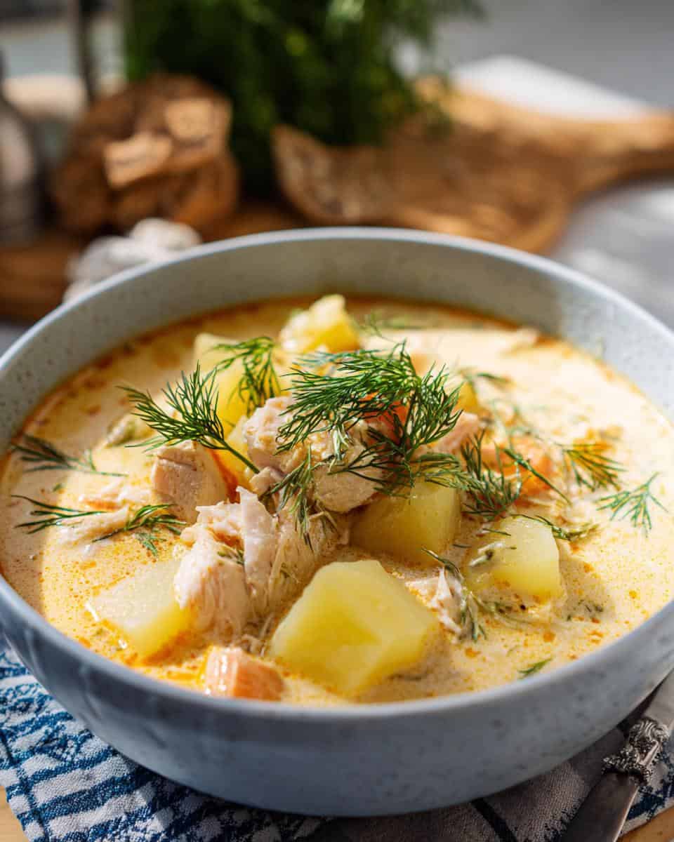 Köstliche Rahm-Fischsuppe mit Kartoffeln - detail 1