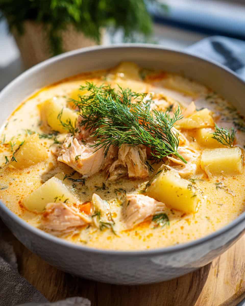 Köstliche Rahm-Fischsuppe mit Kartoffeln - detail 2