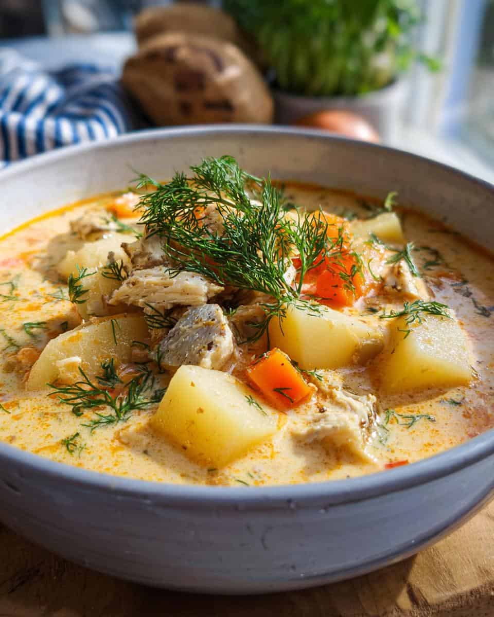 Köstliche Rahm-Fischsuppe mit Kartoffeln - detail 3