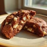 Kuerbis Cookies mit weisser Schokolade