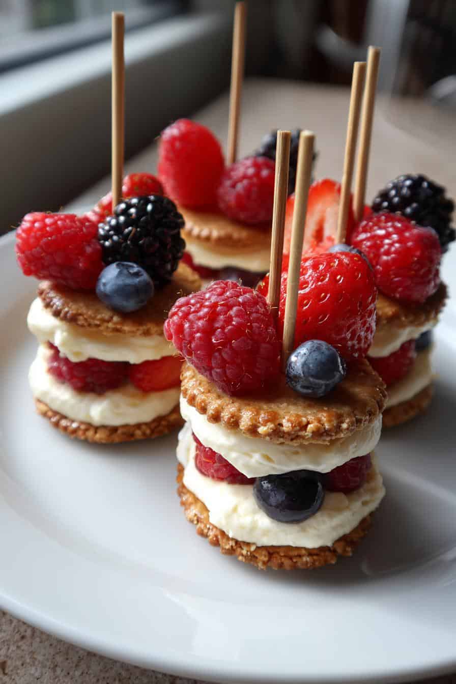 Entzückende Mini Käsekuchen Spieße in nur 20 Minuten