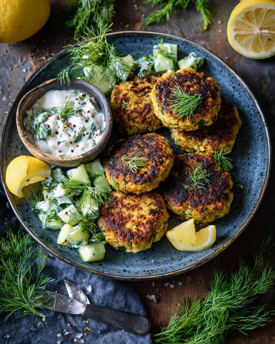 Saftige Frikadellen mit Dill-Gurkensalat - detail 2