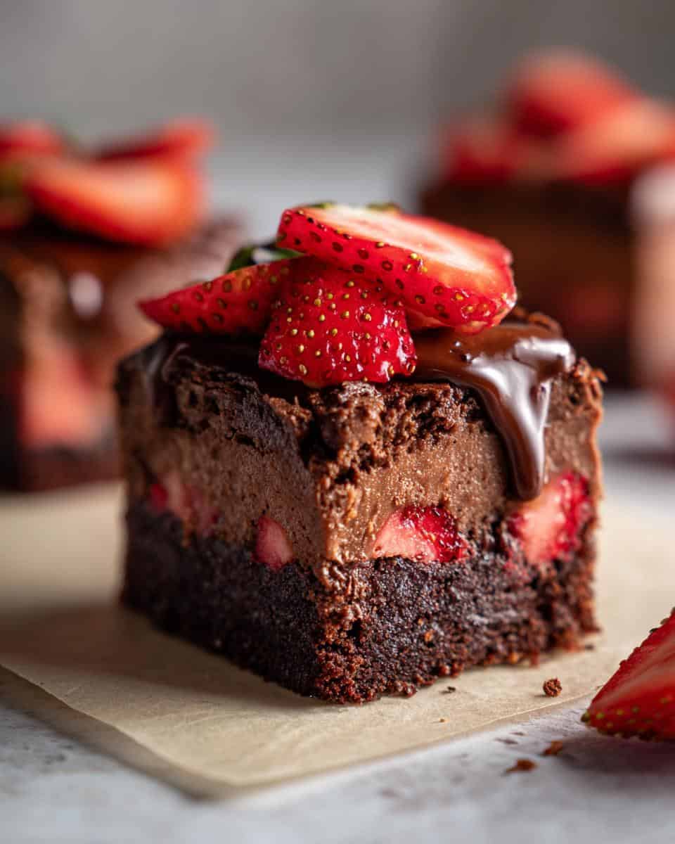 Schoko Erdbeer Brownies Genuss - detail 3
