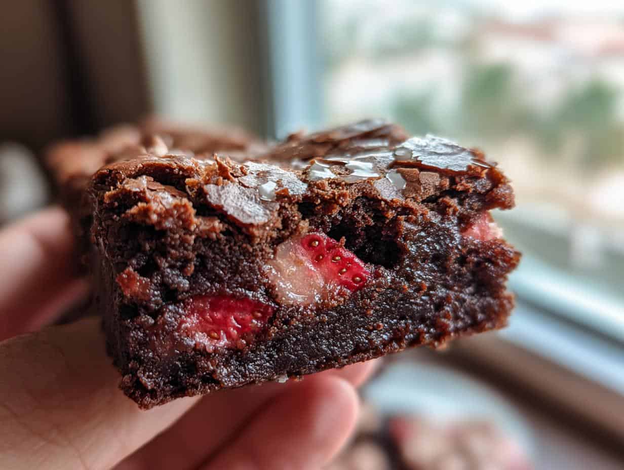 Schoko Erdbeer Brownies Genuss: 25 Minuten Glück