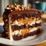 Unwiderstehlicher Schoko-Karamell-Kuchen mit Haselnüssen