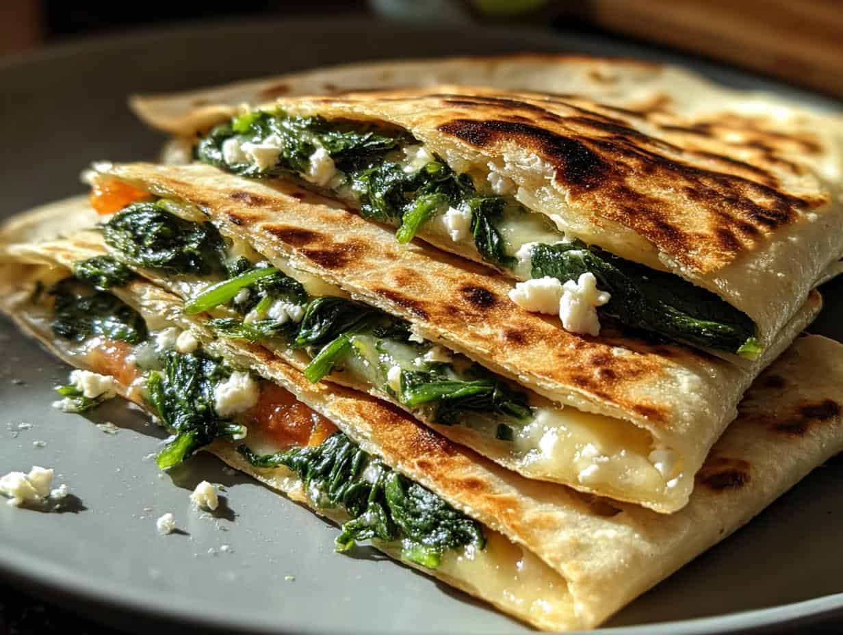 Quesadillas mit Spinat & Feta: 20 Minuten Glückseligkeit