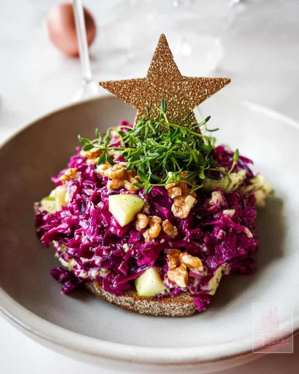 Weihnachtliches Käsetatar mit Rotkraut und Apfel - detail 3