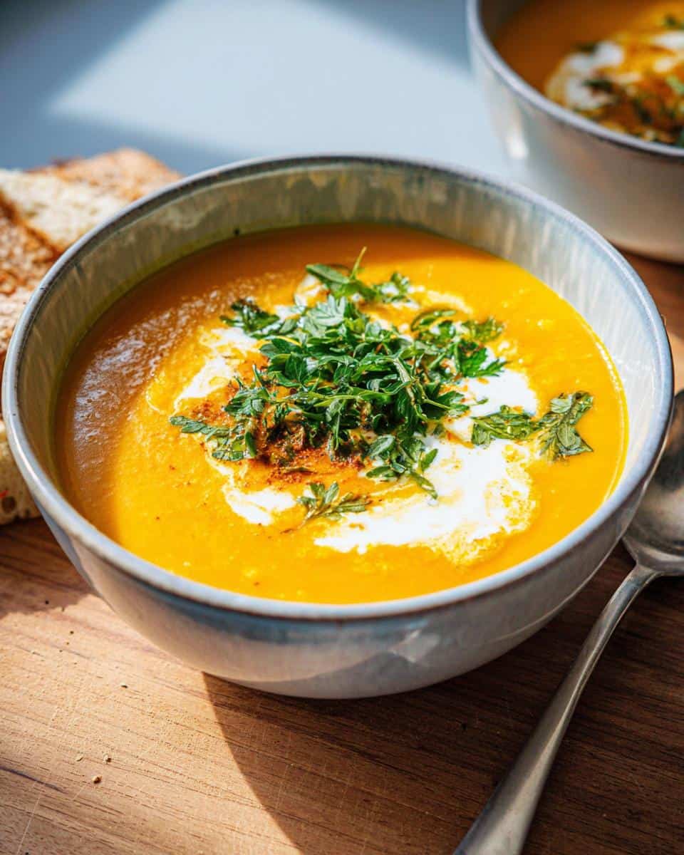 Cremige Karottensuppe mit Ingwer und Kokosmilch - detail 3