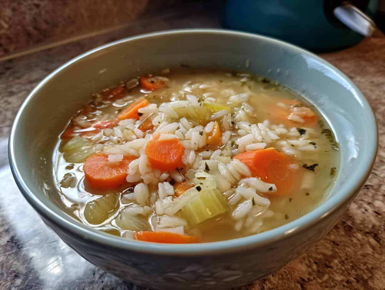 Reissuppe mit Gemüse selber machen