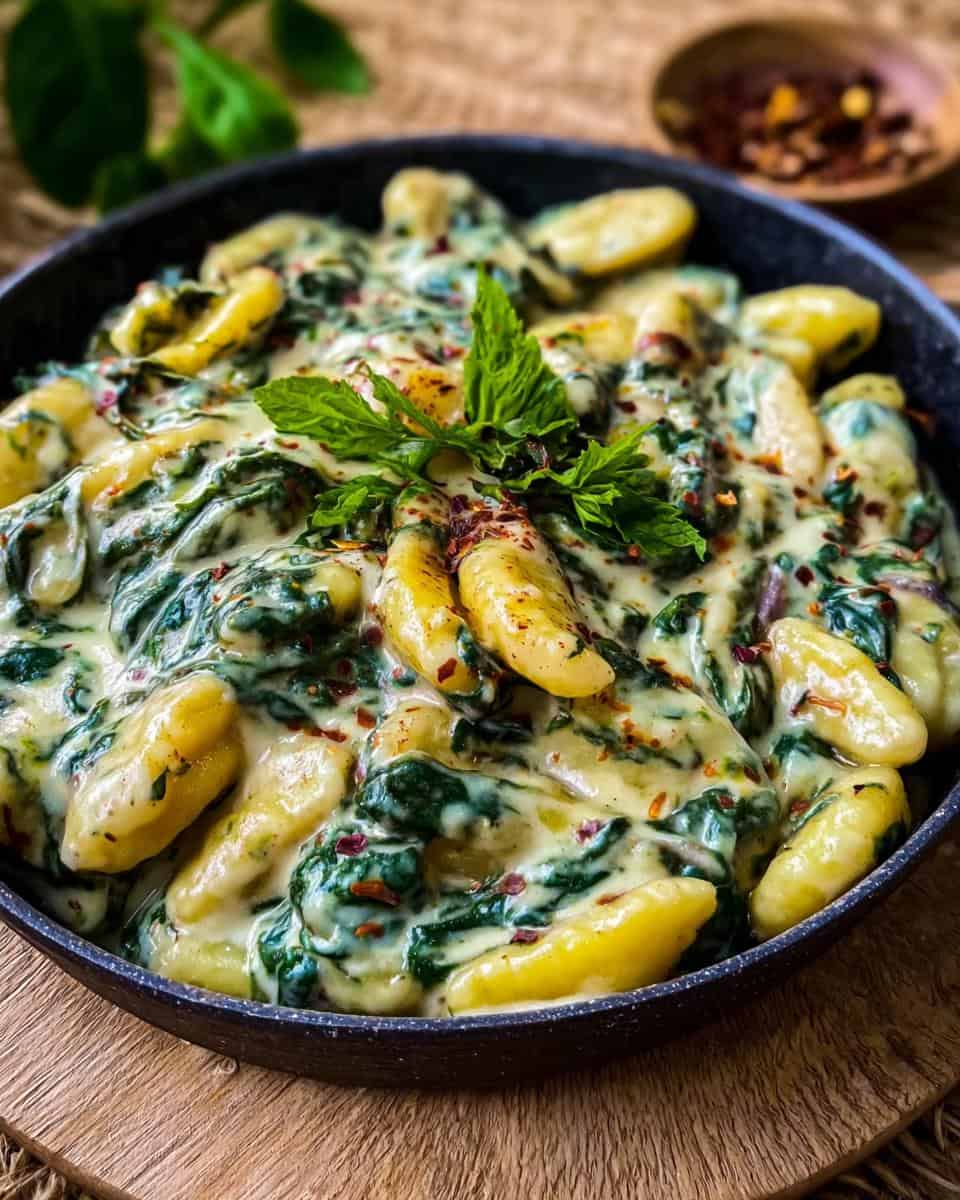 Schupfnudeln in Spinat-Käse-Sauce - detail 3