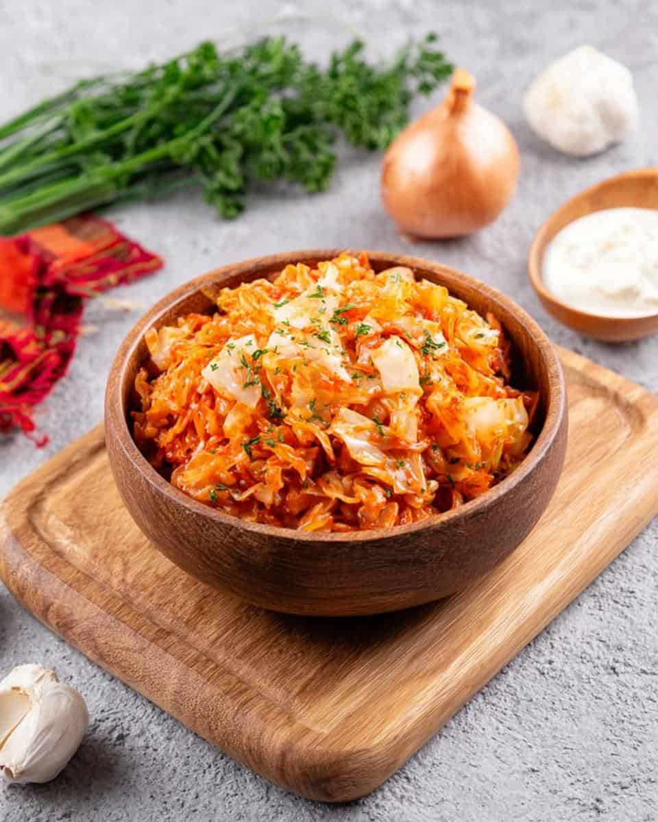 Einfaches Rezept gebackener Weißkohl mit cremiger Parmesansoße - detail 2