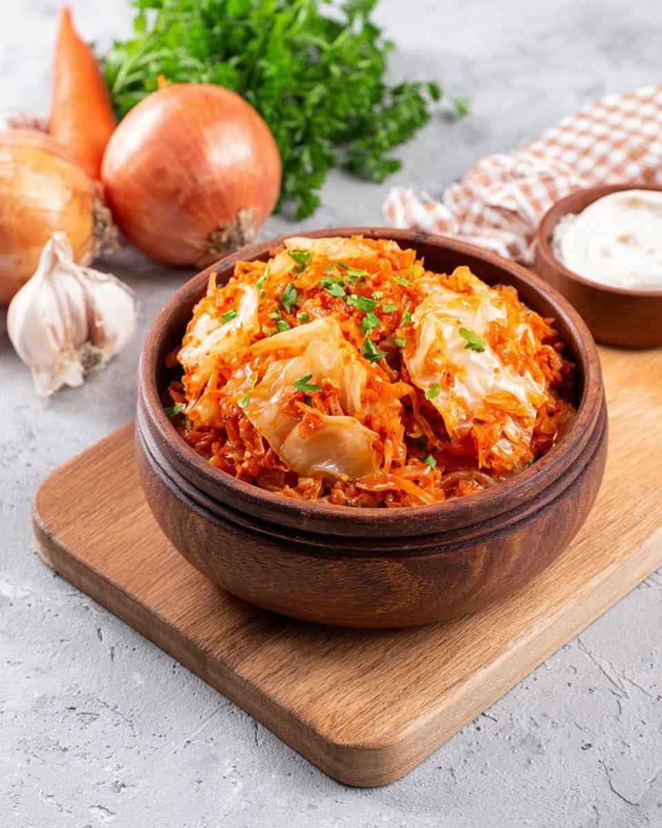 Einfaches Rezept gebackener Weißkohl mit cremiger Parmesansoße - detail 3
