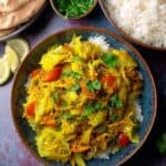 Einfaches veganes Weißkohl Curry mit Kokosmilch
