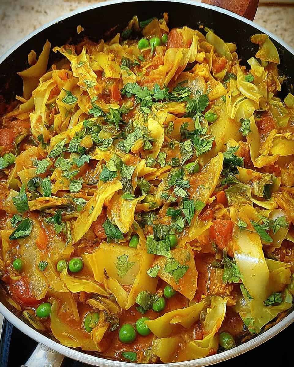 Einfaches veganes indisches Weißkohl Curry mit Kartoffeln Rezept - detail 1