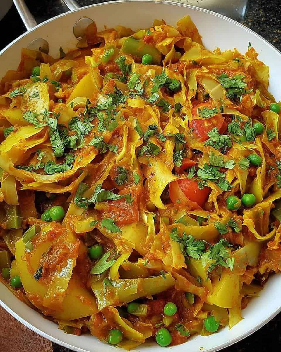 Einfaches veganes indisches Weißkohl Curry mit Kartoffeln Rezept - detail 2