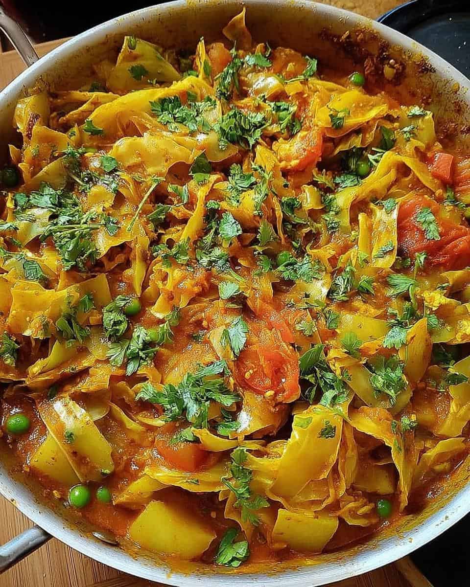 Einfaches veganes indisches Weißkohl Curry mit Kartoffeln Rezept - detail 3