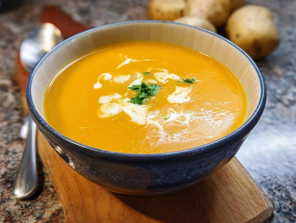 Vergiss Bitterkeit: Kuerbissuppe mit Kartoffeln Rezept #1