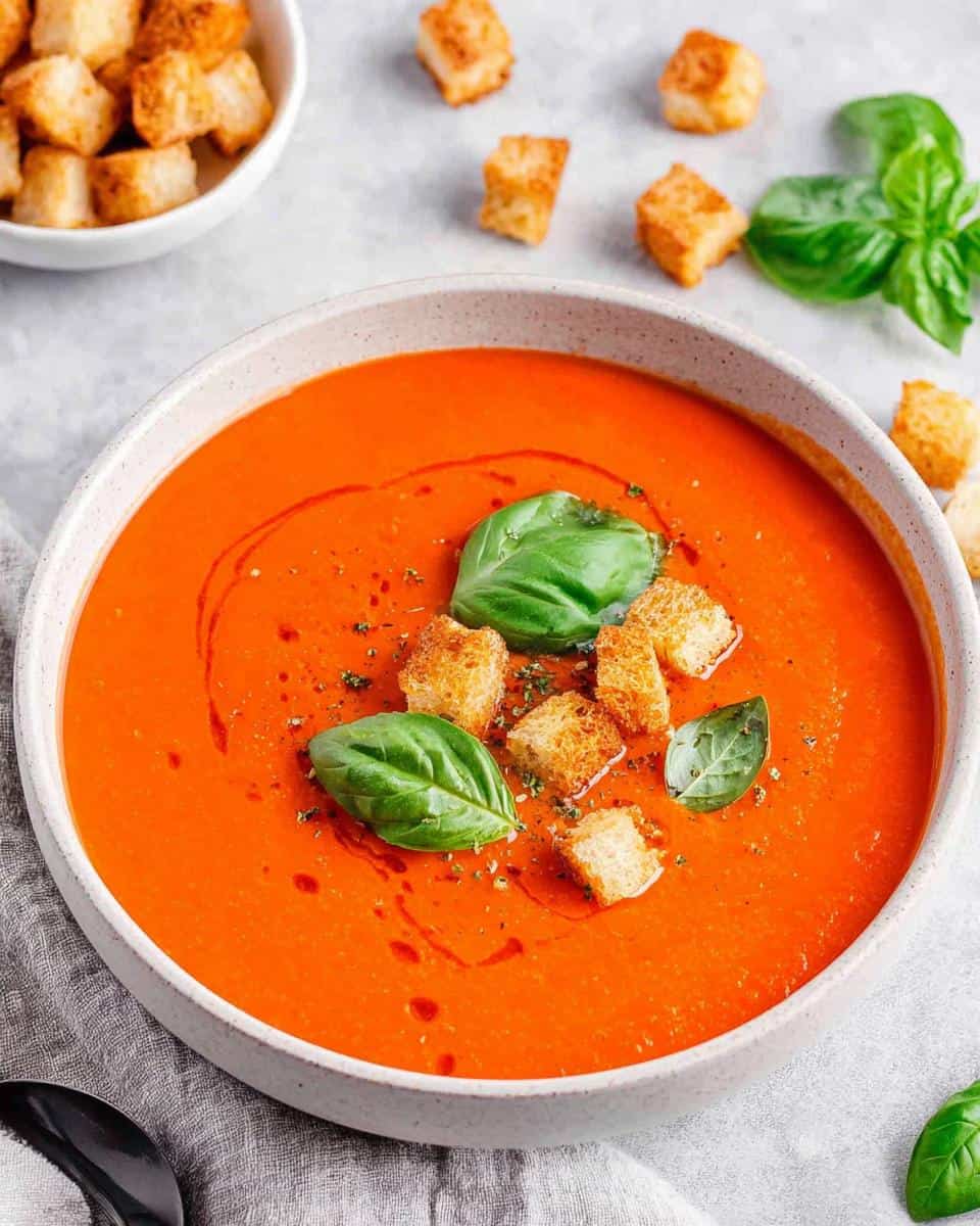 Cremige Tomaten Paprika Suppe aus dem Ofen Rezept - detail 3