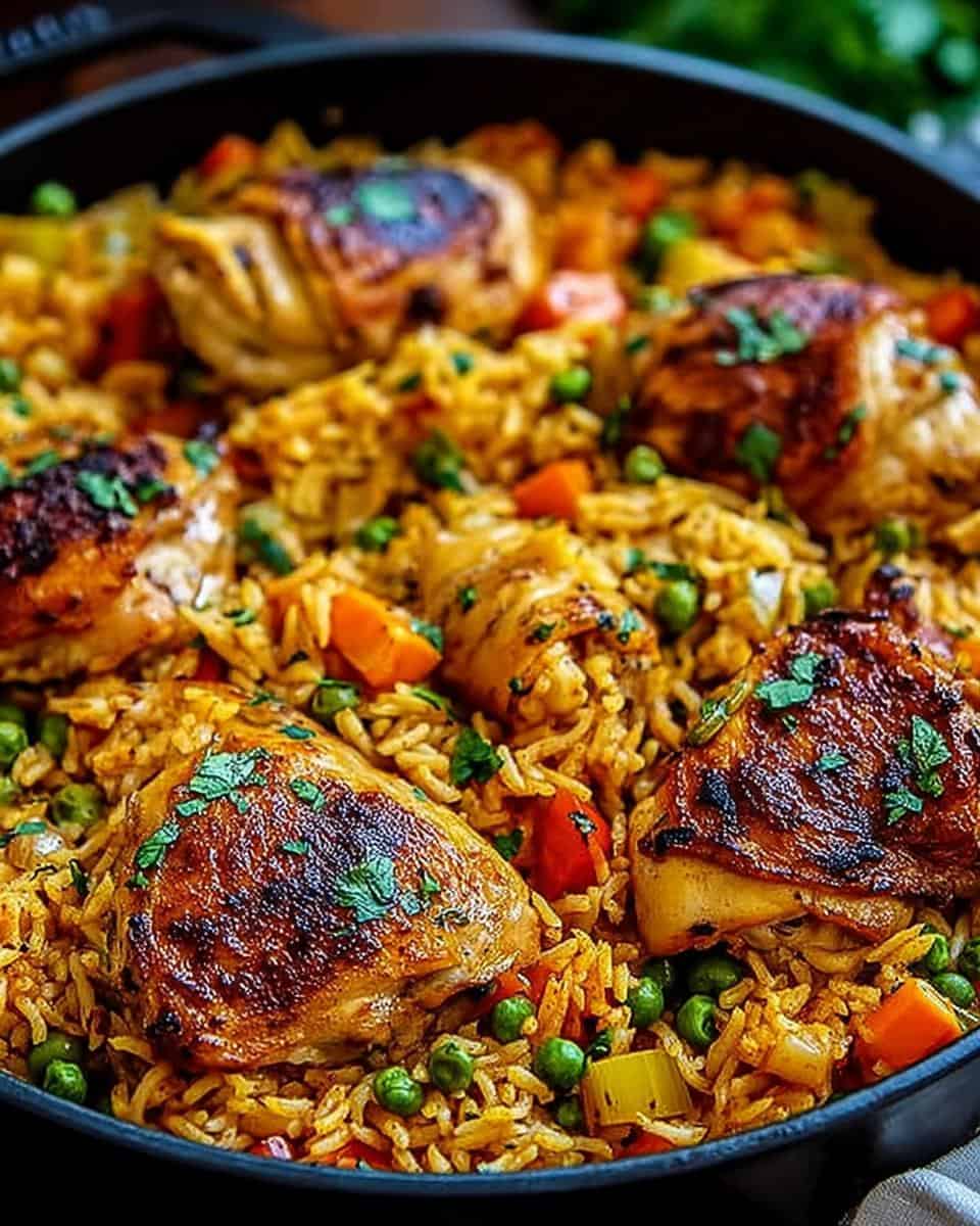 Ein-Topf-Hähnchen und Reis - detail 1