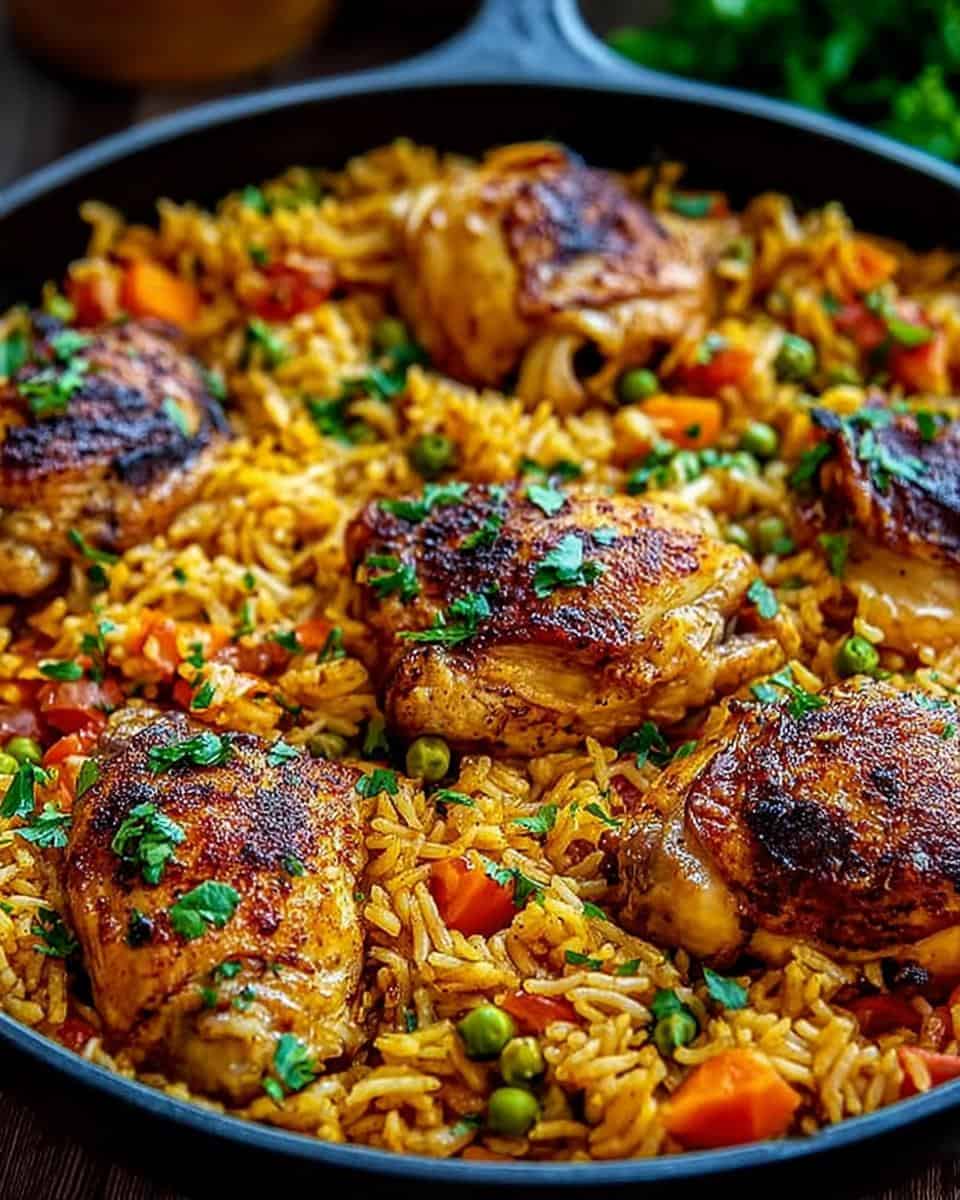 Ein-Topf-Hähnchen und Reis - detail 2