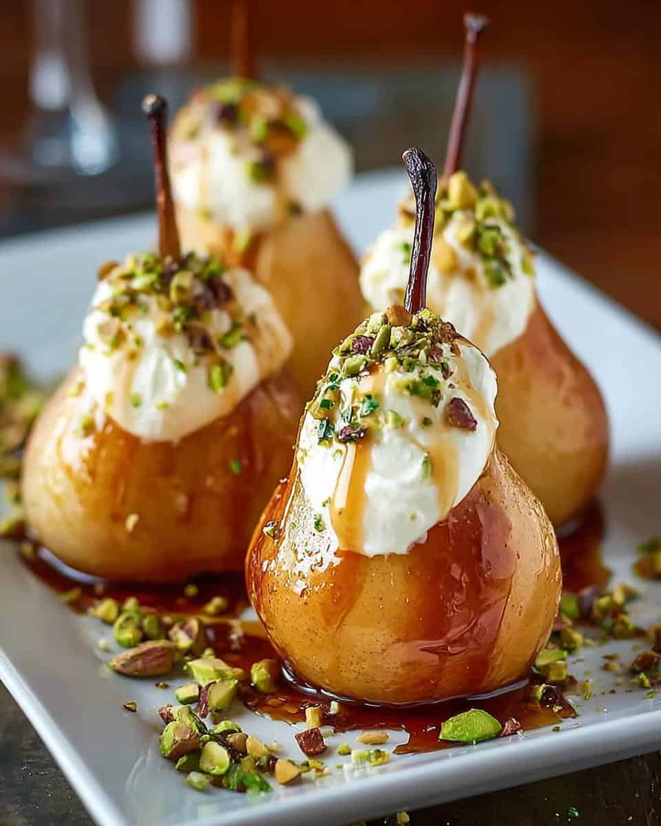 Geröstete Birnen mit Frischkäse und Pistazien - detail 1