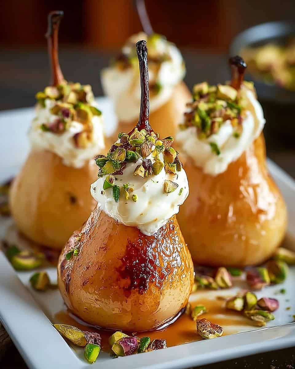 Geröstete Birnen mit Frischkäse und Pistazien - detail 3