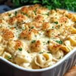 Hähnchen Alfredo Tortellini Auflauf