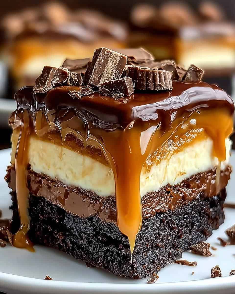 Milky Way Karamell Cheesecake Brownies That Melt Hearts - detail 1