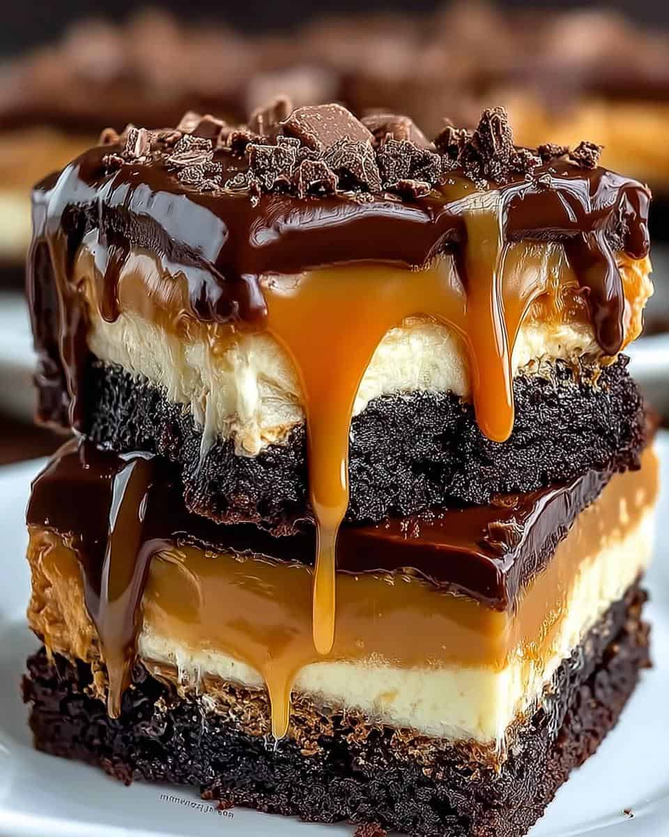 Milky Way Karamell Cheesecake Brownies That Melt Hearts - detail 2