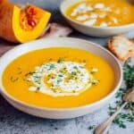 Schnelle cremige Butternut-Kürbis-Suppe