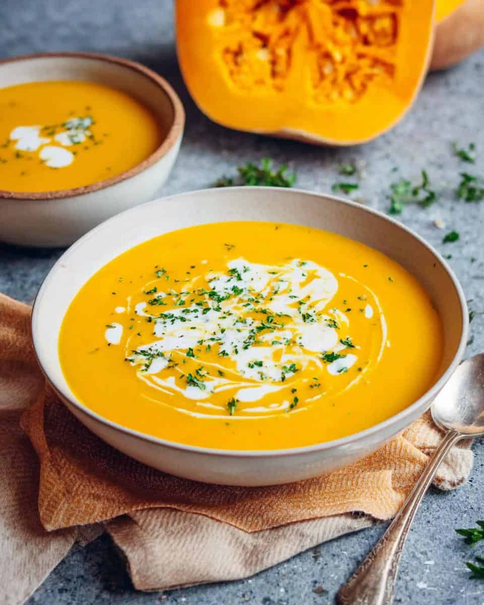 Schnelle cremige Butternut-Kürbis-Suppe - detail 2