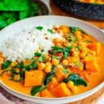 Schnelles veganes Hokkaido Kichererbsen Curry Rezept