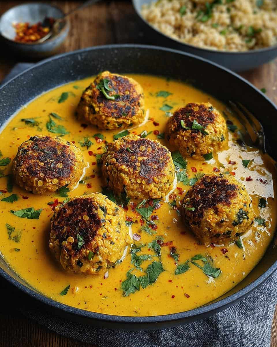 Vegane Linsenknödel: Geniale Curry-Sauce Rezeptur