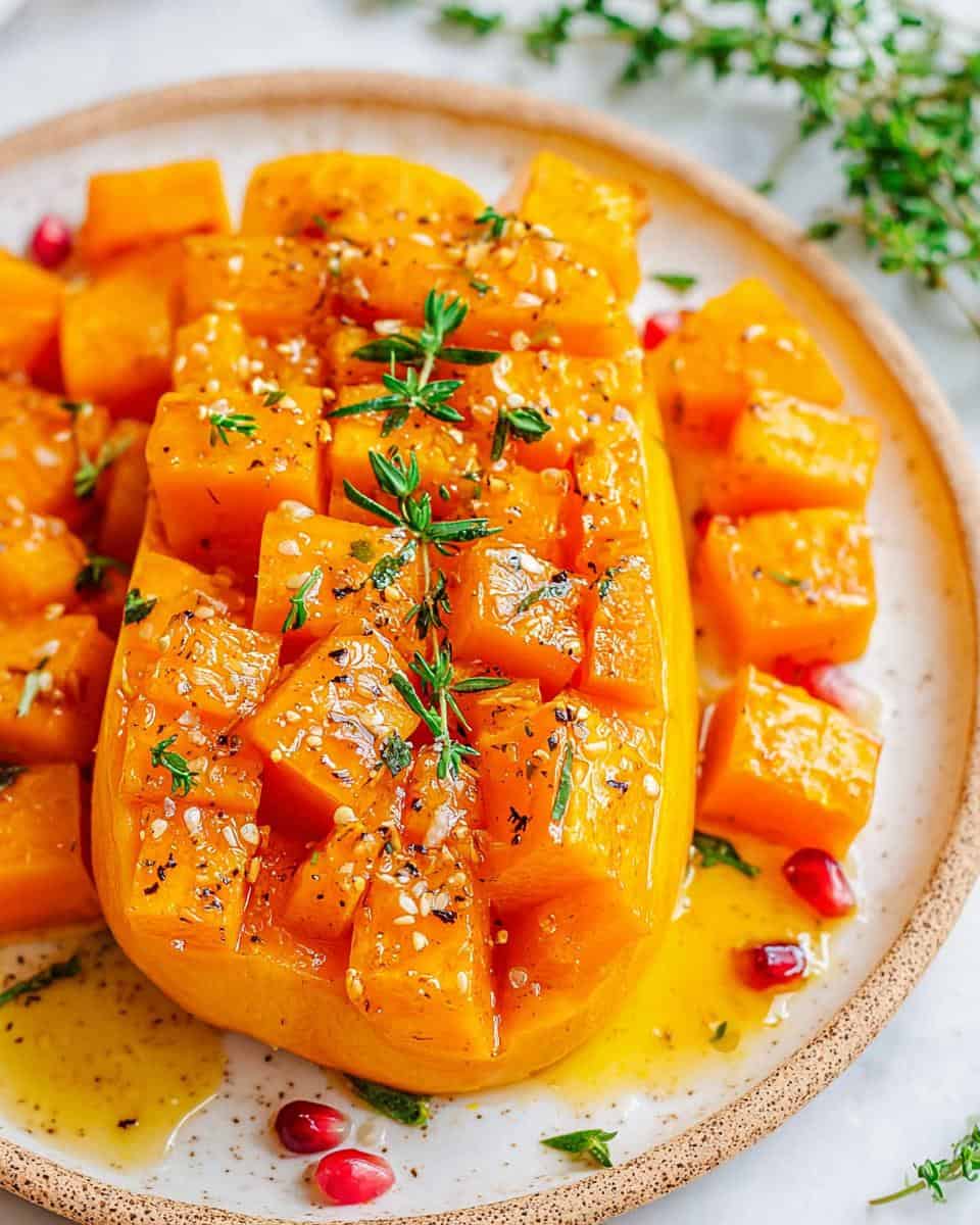 einfacher Butternut Kürbis aus dem Ofen zum Auslöffeln - detail 1