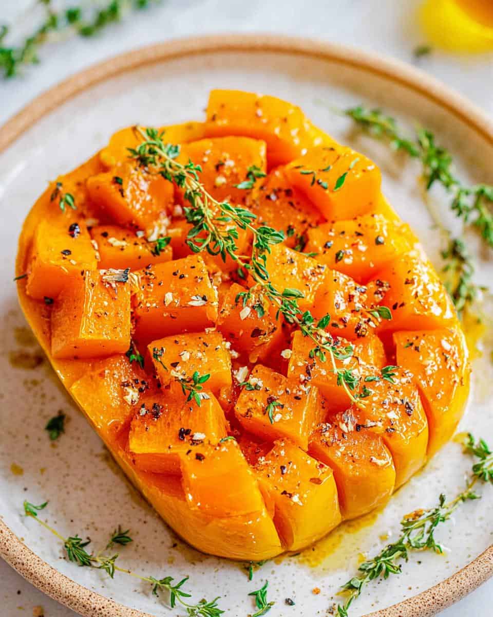 einfacher Butternut Kürbis aus dem Ofen zum Auslöffeln - detail 2