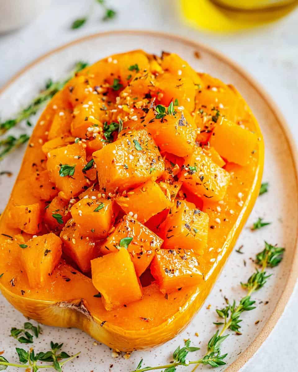 einfacher Butternut Kürbis aus dem Ofen zum Auslöffeln - detail 3